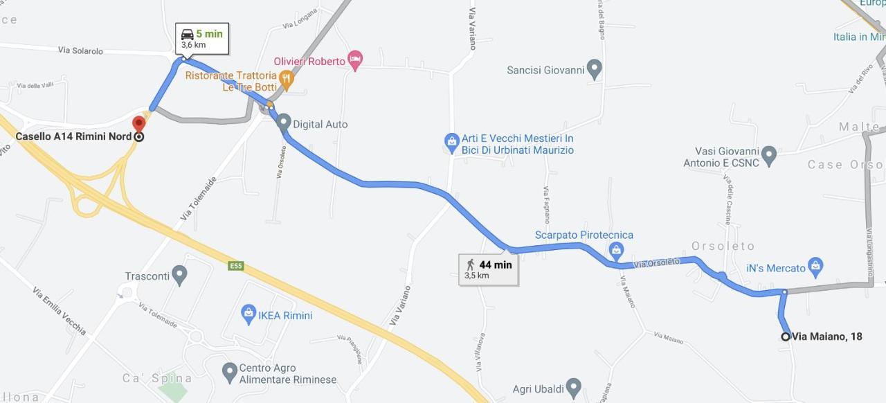Chez Barnie Favoloso Appartamento Privato In Villa A 800Mt Ingresso Fiera Rimini Eksteriør bilde